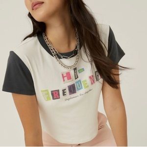 Daydreamer Hi- Frequency Ransom Y2K Shrunken Tee in size 2X